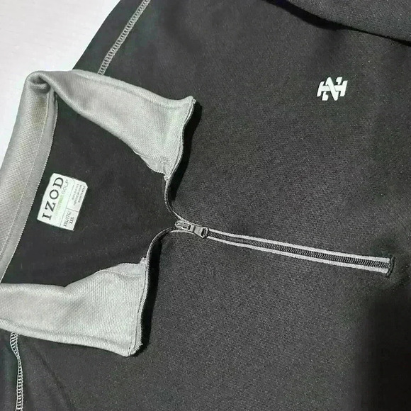Men’s Izod Golf Pullover Black Size XXL 1/4 Zipper Performance Athletic Wear - Picture 7 of 9